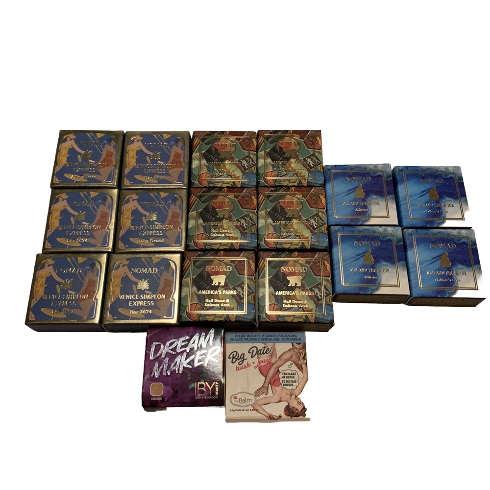 NOMAD Intense Eyeshadows And Duos NEW .05oz With 2 Free Gifts Lot Of 16